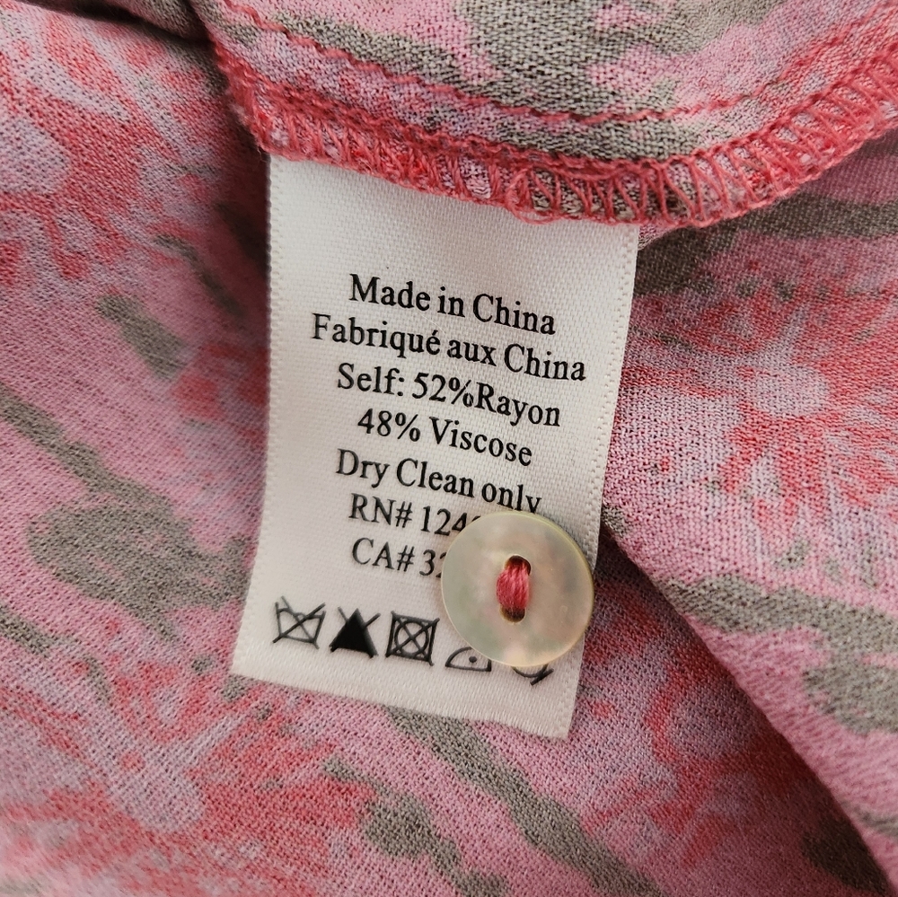 Porridge by Anthropologie Kat Buttondown Blouse Raspberry Pink Size M Women's - Picture 11 of 13